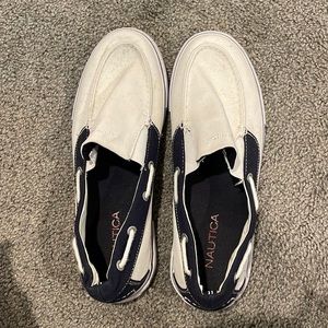 White mens nautica loafers